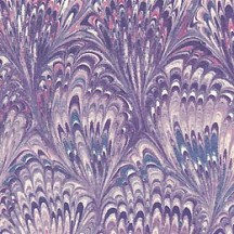 Purple Marbeled Feathers Italian Print Paper ~ Carta Fiorentina Italy